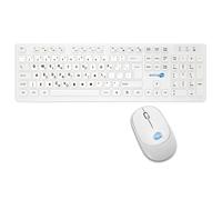 Kit Mouse E Tastiera Wireless Con Adesivi Layout Greco Gr Qwerty Bianco M&k_