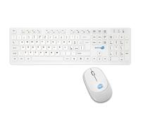 KIT MOUSE E TASTIERA WIRELESS CON ADESIVI LAYOUT ITALIANO ITA QWERTY BIANCO