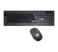 Kit Mouse E Tastiera Wireless Con Adesivi Layout Portoghese Pt Qwerty Nero M&k_
