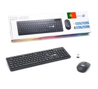 Kit Mouse E Tastiera Wireless Layout Qwerty Portoghese Pt Nero M&k Portogallo_