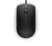 Dell Kit Mouse, External, USB, 3 Buttons, Optical, Black, 0GR04J (Buttons, Optical, Black, Chicony Corp, MS116, Ambidextrous, Optical, USB Type-A, 1000 DPI, Black)
