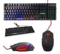 KIT MOUSE OTTICO E TASTIERA LAYOUT ITA MULTIMEDIA RGB 3200DPI GAMING ERGONOMICO