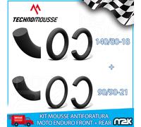 KIT MOUSSE ENDURO CROSS MOTOCROSS PNEUMATICO ANTIFORATURA ANTERIORE POSTERIORE