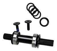 Kit movimento centrale per bicicletta con asse in acciaio cromoly a 8 denti da 19 mm e cuscinetti sigillati per un trasferimento sicuro di potenza in colore nero