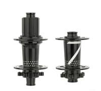 Kit mozzo per bici anteriore e posteriore con 4 cuscinetti a perno passante per ruote freno a disco a 32 fori, compatibile con mozzo libero da 7 a 12 velocità, colore nero