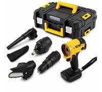 Kit Multifunzione a Batteria 5 in 1 con aggancio rapido e Valigetta giardinaggio