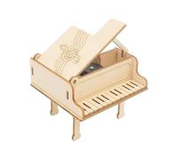 Kit musicale per pianoforte in legno per fai da te: meccanico fatto a mano, esperimento scientifico educativo, modello musicale da costruire per bambini 7 ai 14 anni, ragazzi, ragazze e