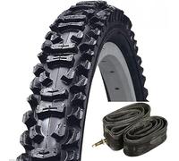 KIT N°2 Copertoni + N°2 Camere d'Aria Bici 16 x 1.95 NERO Bimbo / Bimba MTB