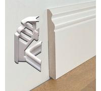 Kit N.5 Proteggiangoli esterni coordinati ai nostri Battiscopa in fibra di legno bianchi - Ducale 120x15 fibra di legno SKU-6077 bianco