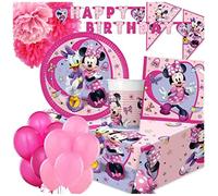 Kit n.54 addobbi compleanno Minnie junior next generation per feste a tema del personaggio che da sempre conquista il cuore di ogni bambina