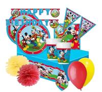 Kit n.54 addobbi compleanno topolino Mickey Rock The House per feste a tema del personaggio che da sempre conquista il cuore di ogni bambino