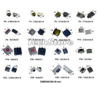 KIT N.80 micro / mini pulsanti SMD16 modelli 5 x tipo Tactile Push Button Switch