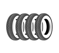 KIT N4 gomme pneumatici Kenda K333 fascia bianca 3.50-10 PER VESPA LML NV 200