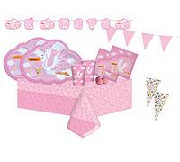kit n51 coordinato tavola cicogna nuvola rosa + marshmallow cotton candy