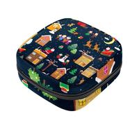 Kit natalizio per il primo periodo di Babbo Natale per ragazze, salvaslip per assorbenti mestruali, porta assorbenti con cerniera, organizer per tovaglioli sanitari