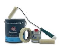 Kit Nautica Antivegetativa - Boero Crossover Autopulente ad Alte Prestazioni 2,5LT (Bianco, Nero, Blu, Rosso), Diluente 250ML Waga Paint Tecniques, Rullino a Pelo Raso e Nastro Gommato - (Rosso)