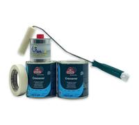 Kit Nautica Antivegetativa - Boero Crossover Autopulente Alte Prestazioni 1,5LT (2x750ML) (Bianco, Nero, Blu, Rosso), Diluente 250ML Waga Paint, Rullino Pelo Raso, Nastro Gommato -
