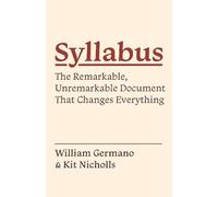 Kit Nicholls William Germano Syllabus (Copertina rigida) Skills for Scholars