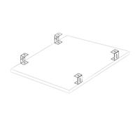 Kit Nobile 4 staffe di fissaggio regolabili per montaggio su superficie, LPX-LPXM AX2