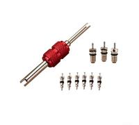 Kit nucleo valvola A/C 9pcs con strumento di rimozione R134a a prova di | Include 6 nuclei piccoli, 3 grandi e di rimozione, previene le perdite, garantisce una tenuta ermetica, compatibile con R134a