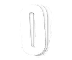 Kit Numeri Blackbird 3 Pezzi 13x7 PVC Bianco Bianco