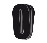 Kit Numeri Blackbird 3 Pezzi 13x7 PVC Nero Nero