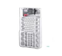 Kit nuovo con tester di capacità della batteria e contenitore organizer.