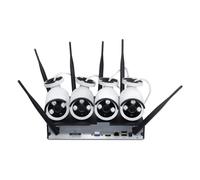 Kit NVR for Telecamera IP Wi-Fi HD da Interno 4CH P2P 720P 1MP, Sistema di telecamere di Sicurezza Wi-Fi, Kit di telecamere di sorveglianza Wi-Fi