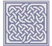 Kit O Pattern Per Punto Croce Di Florashell - Piastrella Celtica Blu