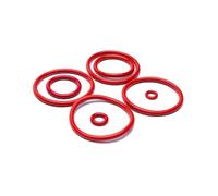 Kit O-ring Guarnizione ad anello in silicone VMQ rossa da 10 pezzi CS 1mm/1.5mm/2mm/2.4mm O-ring in gomma for uso alimentare diametro esterno 5mm-80mm(Cs 2.4mm,OD 29mm)