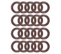 Kit O-ring O-ring in gomma al fluoro da 20 pezzi, diametro esterno 10 mm, diametro interno 6 mm, larghezza 2 mm, guarnizione metrica FKM