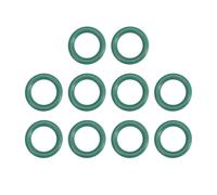 Kit O-ring O-ring in gomma al fluoro, diametro esterno 13 mm, diametro interno 8,2 mm, larghezza 2,4 mm, guarnizione di tenuta verde 10 pezzi