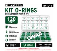 KIT O-RINGS ERRECOM RK1048 120 PEZZI NUOVI GUARNIZIONI HNBR AUTO A/C