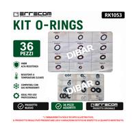 KIT O-RINGS ERRECOM RK1053 36 PZ PER COMPRESSORI PER IMPIANTI A/C AUTO
