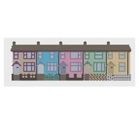 Kit O Schema Di Punto Croce - Florashell - Righe Di Case 1