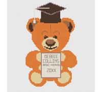 Kit O Schema Di Ricamo A Punto Croce - Florashell - Orsetto Di Laurea