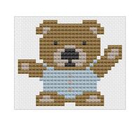 Kit O Schema Di Ricamo - Florashell - Mini Primo Kit - Orso Teddy