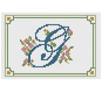 Kit O Schema Di Ricamo Incrociato - Florashell - Lettera Dell'Alfabeto G