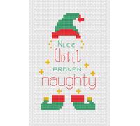 Kit O Schema Per Cartolina Ricamata Di Natale Naughty O Nice - Di Florashell