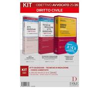 Kit. Obiettivo avvocato 25/26 Diritto civile: Atti giudiziari di diritto civile-Tecniche di redazione dell'atto giudiziario di diritto civile-Codice civile annotato 2022/2025. Con aggiornamento online