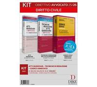 Kit. Obiettivo avvocato 25/26 Diritto civile: Atti giudiziari di diritto civile-Tecniche di redazione dell'atto giudiziario di diritto civile-Codice civile annotato 2022/2025. Con aggiornamento online
