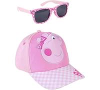 Kit Occhiali da Sole e Cappellino Peppa Pig - Dai 2 ai 5 anni - Protezione UV 400 e Filtro di Categoria 3 - Berretto per Bambine Chiusura a Strappo Regolabile - Prodotto Originale Elaborato in Spagna