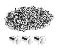 Kit Occhielli in Ottone, 500 Pezzi, 2 mm Foro Interno, Occhielli Metallici Rotondi per Vestiti, Scarpe, Borse in Pelle, Artigianato