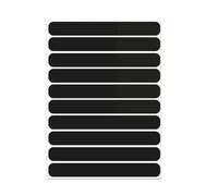 Kit of 10 Adesivi Riflettenti per Casco Moto, 80*10mm Nero Retro-reflective Adhesive Strips Kit di Rifrangenti, Nere Strisce Adesive Retroriflettenti Adesivo Universale Fai da Te Catarifrangenti (A)