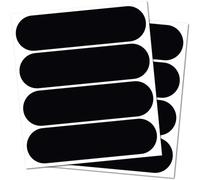 Kit of 8 Adesivi Riflettenti per Casco Moto, Black Retro-reflective Adhesive Strips Kit di Rifrangenti, Nere Strisce Adesive Retroriflettenti Adesivo Universale Fai da Te Catarifrangenti (Nero)