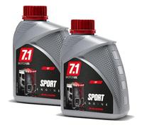 Kit Olio a base sintetica specifico per moto scooter 2 tempi Malossi 7.1 Sport da 2TL Litri