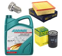 Kit Olio Motore 0W-30 Mannol 5L + Vite Scarico Audi A4 Avant 1.8 2.0