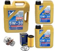 Kit Olio Motore 5W-30 LIQUI MOLY 7 Litro + Filtro + Vite per Mercedes classe-C