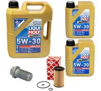 Kit Olio Motore 5W-30 LIQUI MOLY 7 Litro + Filtro + Vite per Mercedes classe-C