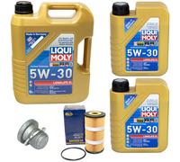 Kit Olio Motore 5W-30 LIQUI MOLY 7 Litro + Filtro + Vite per Mercedes classe-C